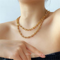 Hip-hop street shooting ins clavicle chain high sense the new simple and fashionable U-shaped necklace